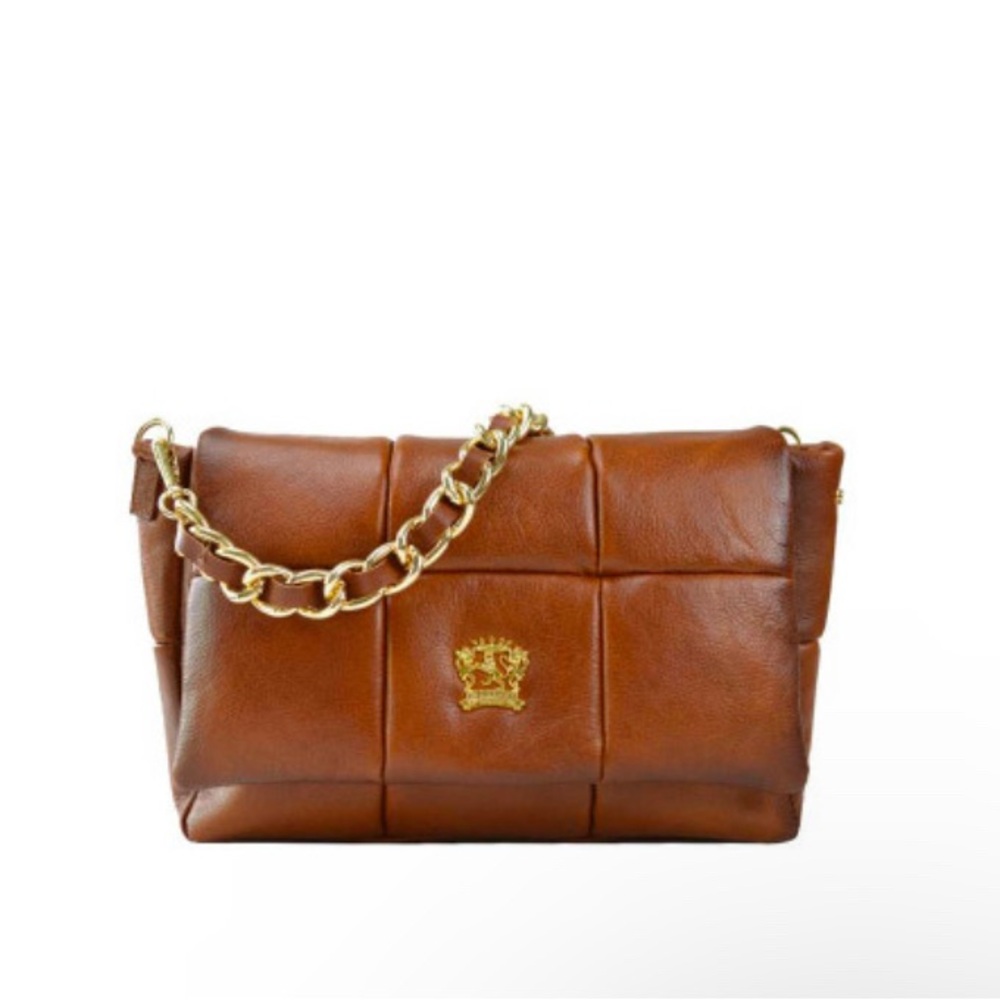 Pratesi Quilted Aged Leather Chain Shoulder Bag